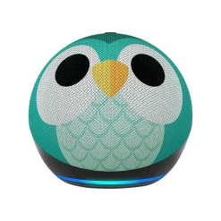 Smart Speakers & Displays<Amazon Echo Dot (5th Gen) Kids Bluetooth, Wi-Fi Wireless Smart Speaker, Owl (B09B9CD1YB)