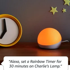 Smart Speakers & Displays<Amazon Echo Glow LED Desk Lamp, Warm White Light, White (B07KRY43KN)