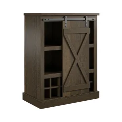Knox County 36" Bar Cabinet with 4 Shelves, Oak Brown (3389903COM) Storage Cabinets