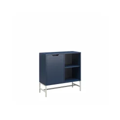 Online Modine 30"H 2-Shelf Bookcase with Adjustable Shelf, Navy (3483837COM) Bookcases
