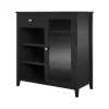 Hot Tuxedo 34.9" Bar Cabinet with 7 Shelves, Black (3969872COM) Storage Cabinets