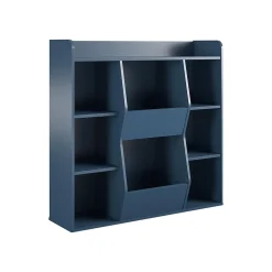 New Tyler 40.8"H 9-Shelf Bookcase, Navy Particle Board (4865837COM) Bookcases