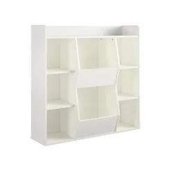 Tyler 40.8"H 9-Shelf Bookcase, White Particle Board (4865013COM) Bookcases