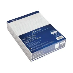 Ampad Evidence Notepad, 8.5" x 11.75", Wide Ruled, White, 50 Sheets/Pad, 12 Pads/Pack (TOP20-170) Hot