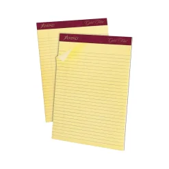 Ampad Gold Fibre Notepads, 8.5" x 11.75", Legal Rule, Canary, 50 Sheets/Pad, 12 Pads/Pk (TOP 20-020R) New
