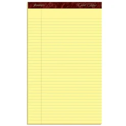 Ampad Gold Fibre Notepads, 8.5" x 14", Wide Rule, Canary, 50 Sheets/Pad, 12 Pads/Pack (TOP 20-030R) Hot