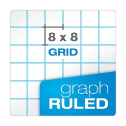 Ampad Graph Writing Pad 8-1/2x11", Quad Ruling Graph Paper, 8 Squares/Inch, White, 50 Sheets/Pad Online