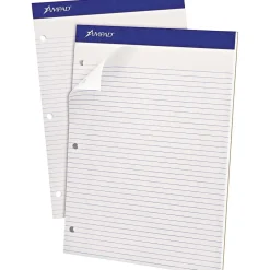 Ampad Notepad, 8.5" x 11.75", Narrow Ruled, White, 100 Sheets/Pad (20-346) New