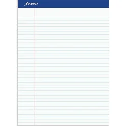 Ampad Notepad, 8.5" x 11.75", Narrow Ruled, White, 50 Sheets/Pad, 12 Pads/Pack (20-322) Online