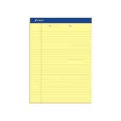 Ampad Notepads, 8.5" x 11.75", Wide Ruled, Canary, 50 Sheets/Pad, 12 Pads/Pack (TOP 20-224) Clearance