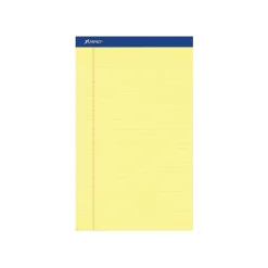 Ampad Notepads, 8.5" x 14", Wide Ruled, Canary, 50 Sheets/Pad, 12 Pads/Pack (TOP 20-230) New