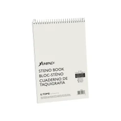 Ampad Steno Book, 6" x 9", Pitman Ruled, 80 Sheets, White/Green (TOP 25-275) Outlet