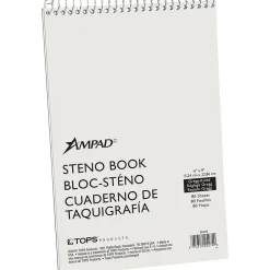 Ampad Steno Books, 6" x 9", Gregg Ruled, Greentint, 80 Sheets/Pad, 72 Pads/Carton (25-274) Discount