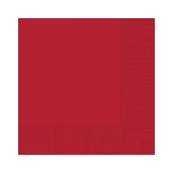 Napkins<Amscan Lunch Napkin, 2-Ply, Red, 100 Napkins/Pack, 5 Packs/Carton (600011.40)