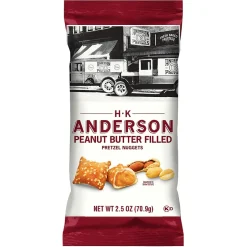 Pretzels<Anderson Peanut Butter Pretzels Nuggets, 2.5 oz., 24 Bags/Carton (UQF27593)