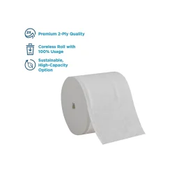 Angel Soft Professional Series Compact Coreless Toilet Paper, 2-Ply, White, 750 Sheets/Roll, 36 Rolls/Carton (19371)