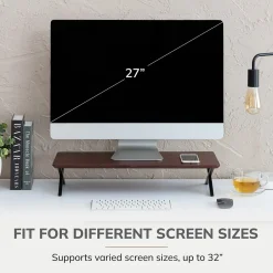 Anji Mountain Acacia Wood & Metal Monitor Stand, Up to 32