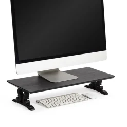 Anji Mountain Acacia Wood Monitor Stand, Up to 32" Monitor, (MS-BLK-02BLK)* Monitor Mounts & Stands