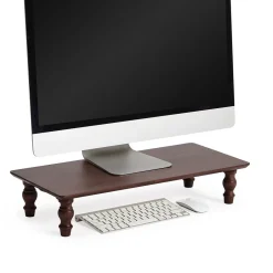 Anji Mountain Acacia Wood Monitor Stand, Up to 32" Monitor, (MS-WAL-01WAL)* Monitor Mounts & Stands