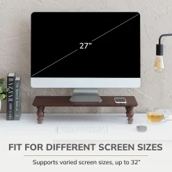 Anji Mountain Acacia Wood Monitor Stand, Up to 32