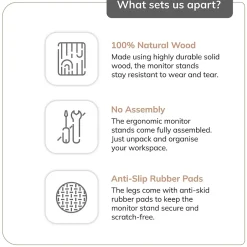 Anji Mountain Mango Wood Monitor Stand, Up to 32