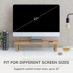 Anji Mountain Mango Wood & Metal Monitor Stand, Up to 32