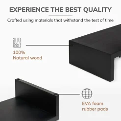 Anji Mountain Mango Wood Monitor Stand, Up to 32