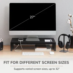 Anji Mountain Mango Wood Monitor Stand, Up to 32