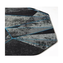 Online Rug'd Cracked Ice Carpet & Hard Floor Gaming Chair Mat, 36" x 48", Gray/Blue (AMB9100) Chair Mats