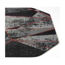 Hot Rug'd Cracked Ice Carpet & Hard Floor Chair Mat, 36" x 48", Gray/Red (AMB9103) Chair Mats