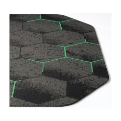 Clearance Rug'd Kaleidoscope Carpet & Hard Floor Chair Mat, 36" x 48", Gray/Green (AMB9110) Chair Mats