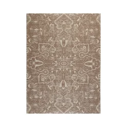 Online Rug'd Tamanrasset Carpet & Hard Floor Chair Mat, 36" x 48", Ivory/Brown Polyester (AMB9034) Chair Mats