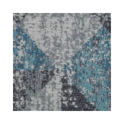 Outlet Rug'd Tromso Carpet & Hard Floor Chair Mat, 36" x 48", Blue/Black/Gray (AMB9035) Chair Mats