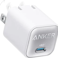 Anker 511 Nano 3 GaN USB-C Wall Charger for Multiple Brands, White (A2147J21-1)