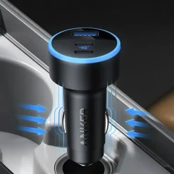 Anker 335 USB-C/USB-A Car Charger for Apple/Samsung, Black (A2736H11-1)