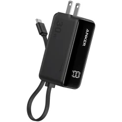 Anker Fusion Built-in USB-C 3-in-1 Power Bank, 5000 mAh, Black (A1636H11)