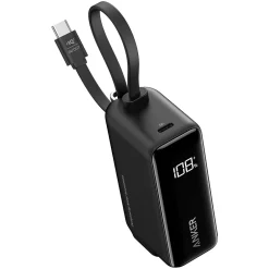 Anker Fusion Built-in USB-C 3-in-1 Power Bank, 5000 mAh, Black (A1636H11)