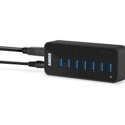 Usb Hubs<Anker 7-Port USB 3.0 Hub, Black (A7505112)