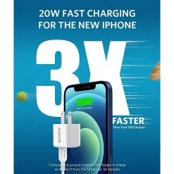 Anker PowerPort PD Nano 20W USB-C Wall Charger, White (6810029)