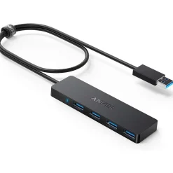 Usb Hubs<Anker Ultra Slim 4-Port USB 3.0 Hub, Black (A7516016)