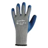 Work Gloves<Ansell 80-100 Poly/Cotton/Natural Rubber Gray/Blue Latex Gloves, Size Group 8, 12/Pair