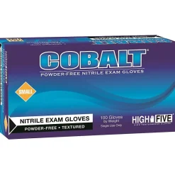 Ansell COBALT Nitrile Exam Gloves, Beaded Cuff, Fully Textured, Size XL, 100/BX (N19)