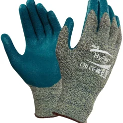 Work Gloves<Ansell HyFlex DuPont™ Kevlar Lining Foam Nitrile Cut Resistant Gloves, Green/Blue, Size 9 (11-501-09)