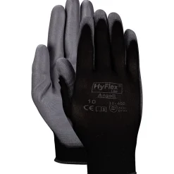 Work Gloves<Ansell HyFlex Light Duty Multi-Purpose Safety Gloves, Palm Coated, X-Large, 12 Pairs