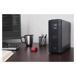 Battery Backup<APC Back UPS Pro 1350VA 10-Outlet Battery Backup and Surge Protector, Black (BX1350M)