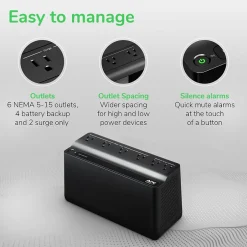 Battery Backup<APC Back-UPS 425VA Backup and Surge Protector, 6-Outlets, Black (BE425M)