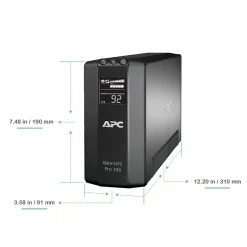 Battery Backup<APC Power-Saving Back-UPS Pro 700VA Battery Backup , 6-Outlets, Black (BR700G)
