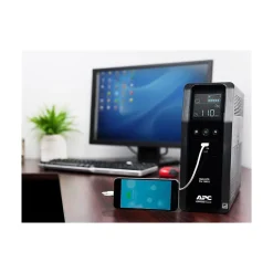 Battery Backup<APC Series 1350VA Battery Backup UPS, 10-Outlets, Black (BR1350MS)