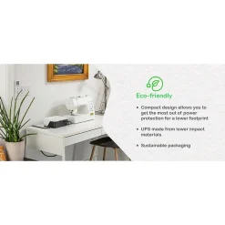 Battery Backup<APC UPS Battery Backup, 700VA UPS with 4 Backup Battery Outlets, USB Type-C, White (BE700G3)