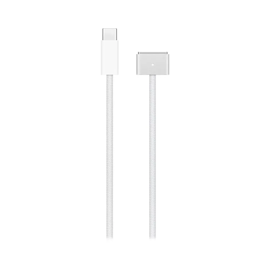Power Cables<Apple 6.56' USB Type-C to MagSafe 3 Charge Cable, Male to Male, White (MLYV3AM/A)